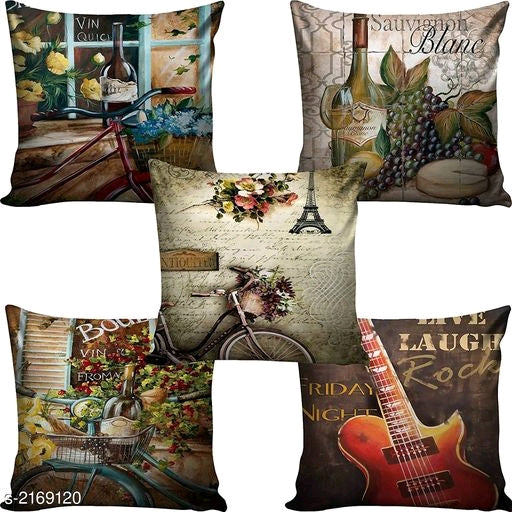 Comfy Stylish Jute Printed Cushion Covers Vol 17 M1