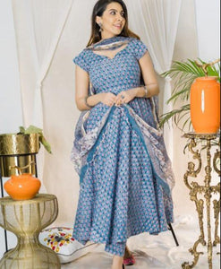 Cotton Anarkali Kurta with Pant