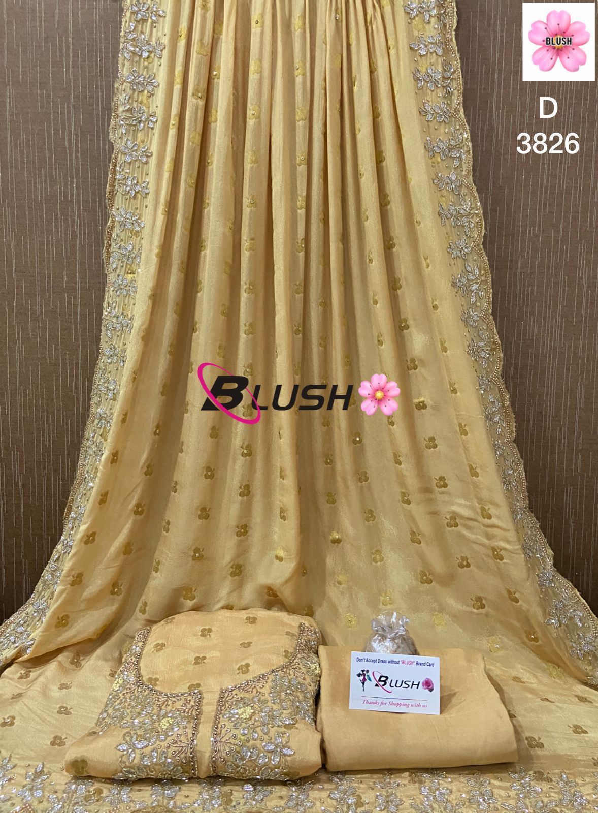 Dola Silk Suit with hand embroidery