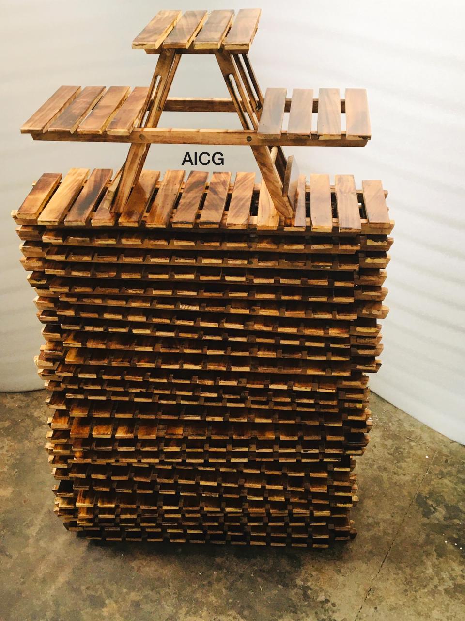 Antique Planter or Folding Side Table