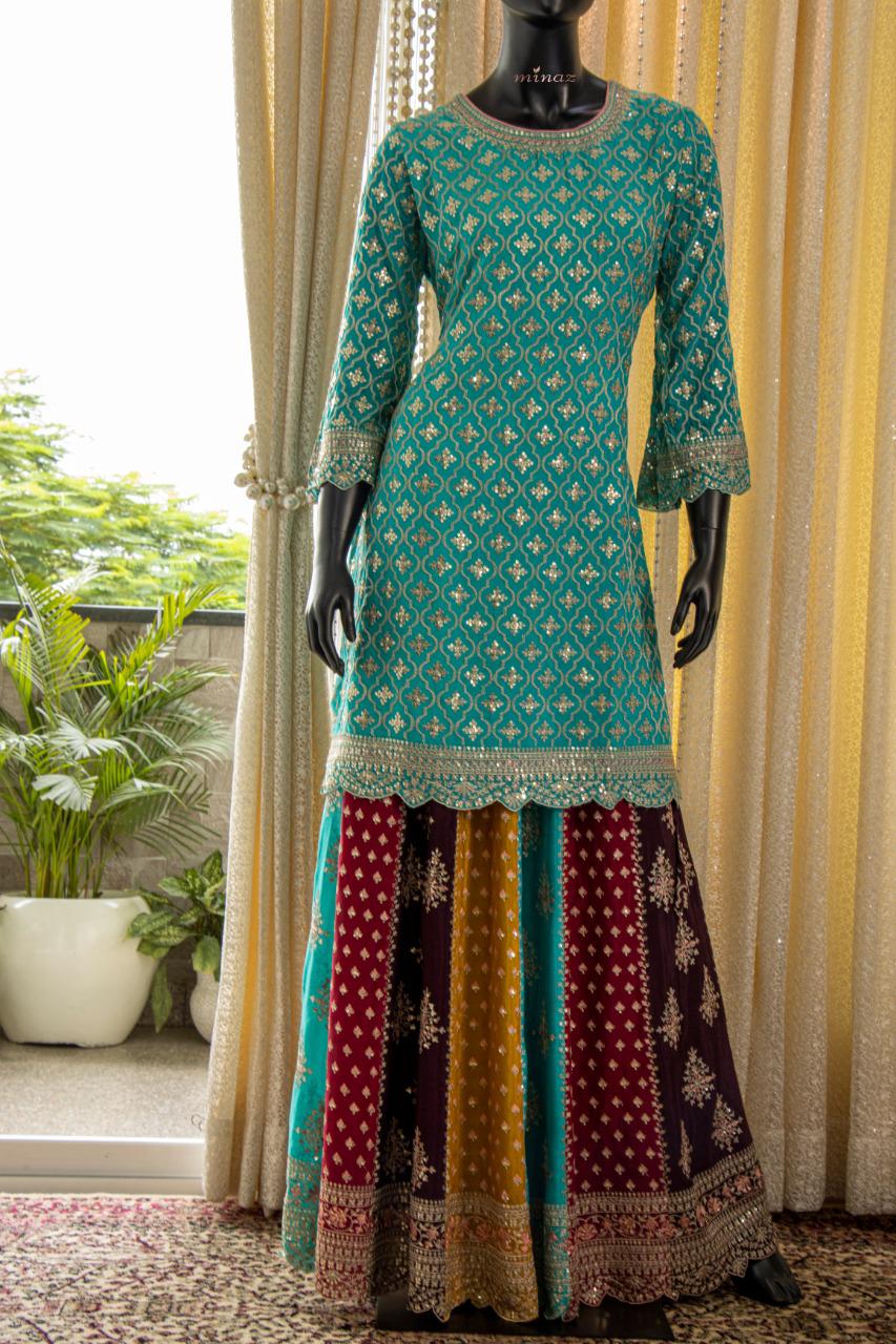 Chinnon Shirt Skirt Dupatta
