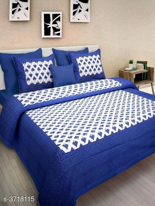 Elite Attractive Cotton Printed Double Bedsheets Vol 12