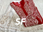 Chikankari Kurti Sharara with gotta patti work