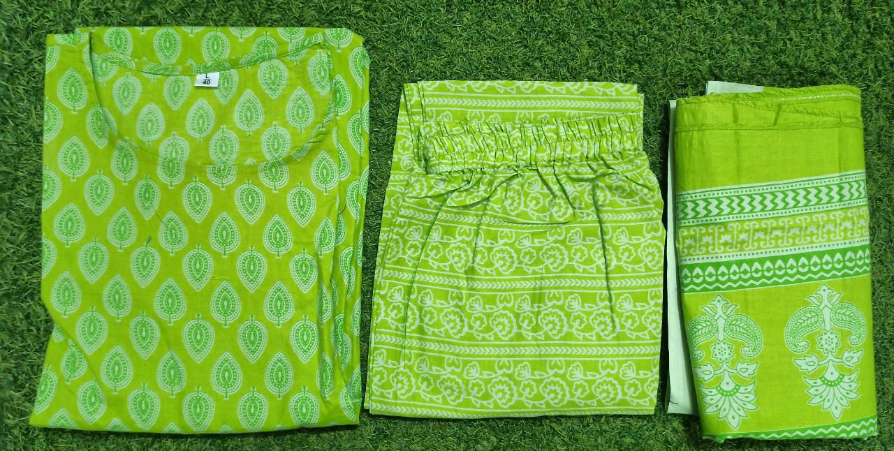Printed Cotton Kurti Palazzo