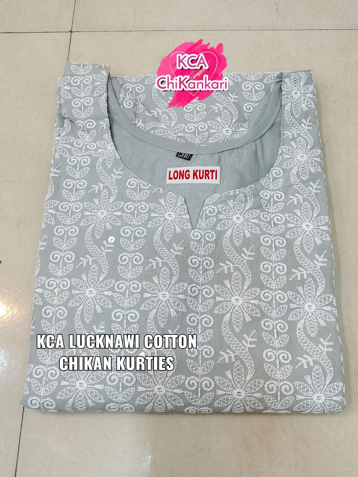 Lucknowi Chikan Long Kurti