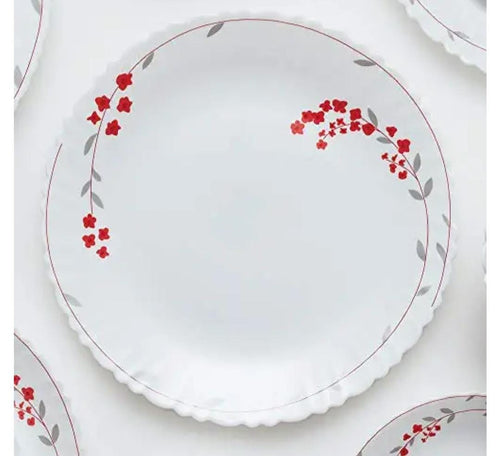25 Pieces Larah Red Silk Dinner Set