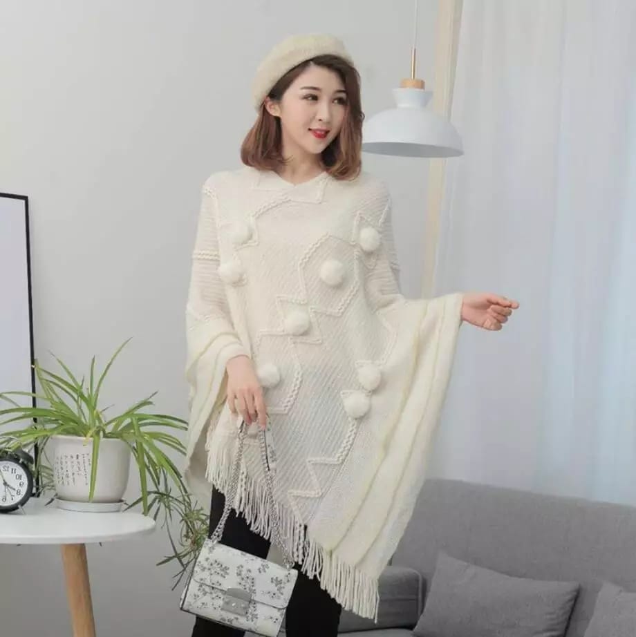 Pom pom Poncho