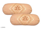 Fancy Embroidered Cotton Bolster Covers Vol 2 M1