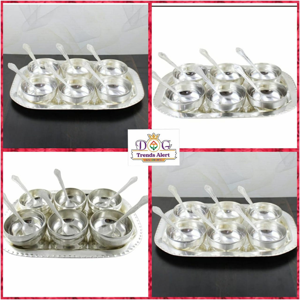 Silver Plated Dry fruit/Snack Set(6 pcs)