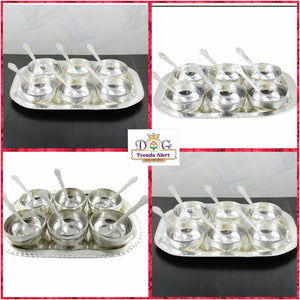 Silver Plated Dry fruit/Snack Set(6 pcs)