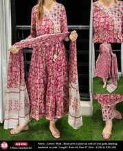 Load image into Gallery viewer, Cotton Anarkali 3 piece set (KB)
