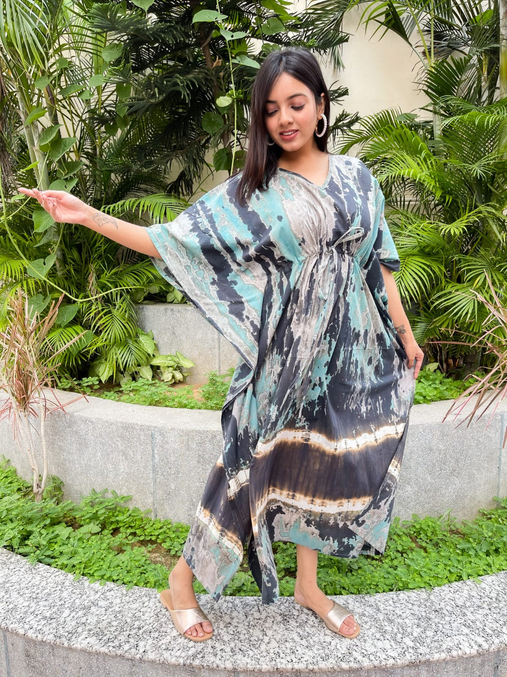 Premium Cotton Kaftans with Marble prints