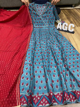 Load image into Gallery viewer, Silk Stitched Anarkali with Dupatta AGC