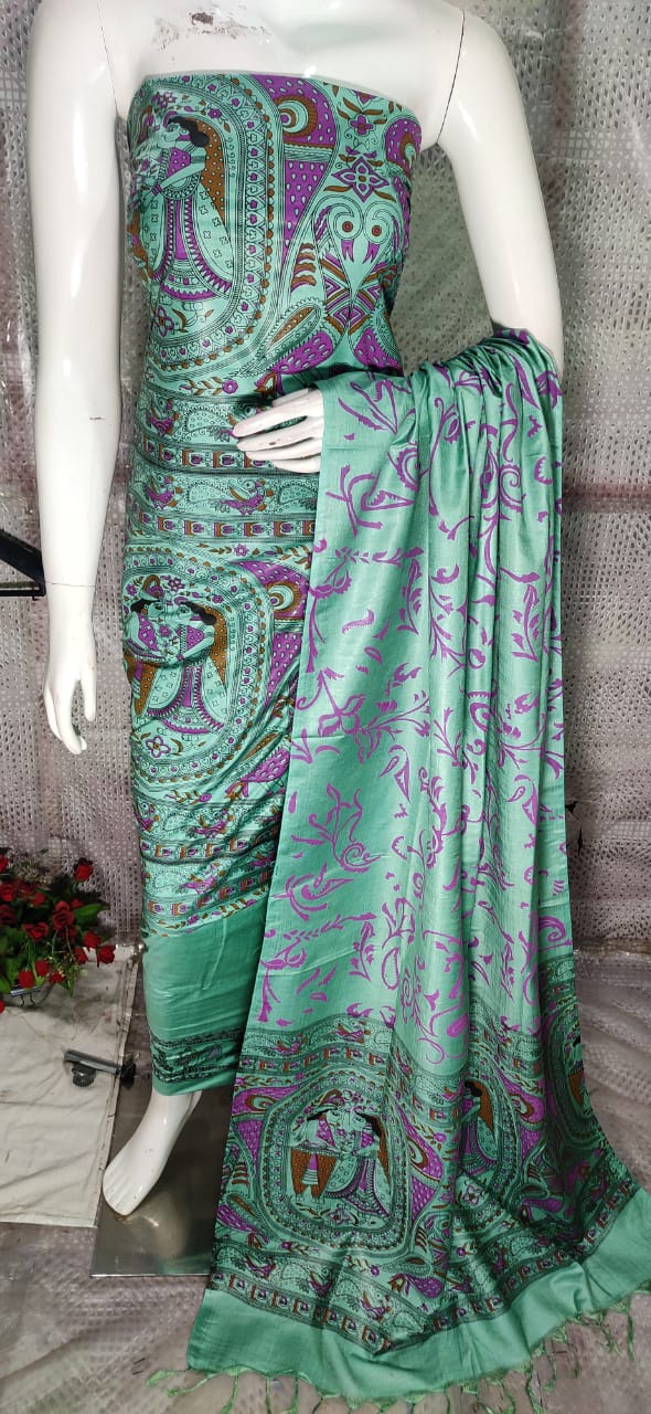 Madhubani Katan Silk Suits