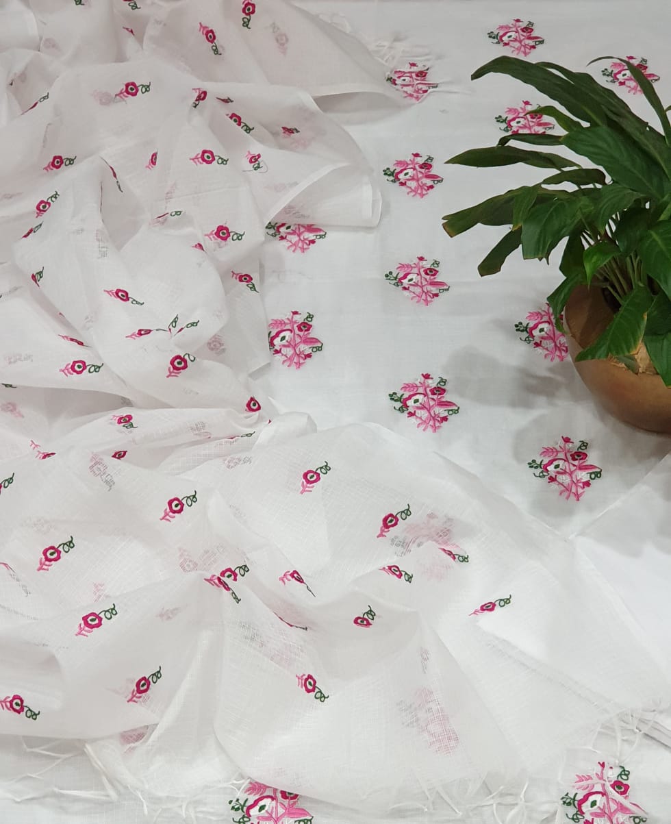 Beautiful embroidered Kota doriya suit