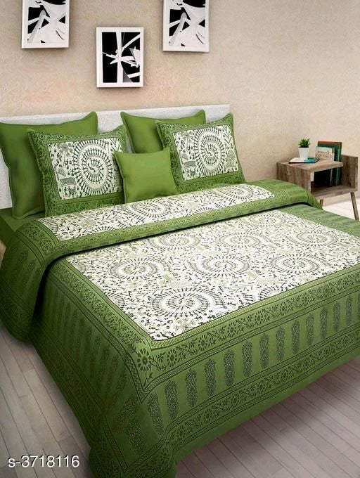 Elite Attractive Cotton Printed Double Bedsheets Vol 12