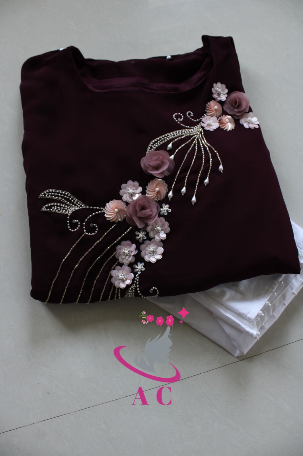 Georgette Kaftans with handwork