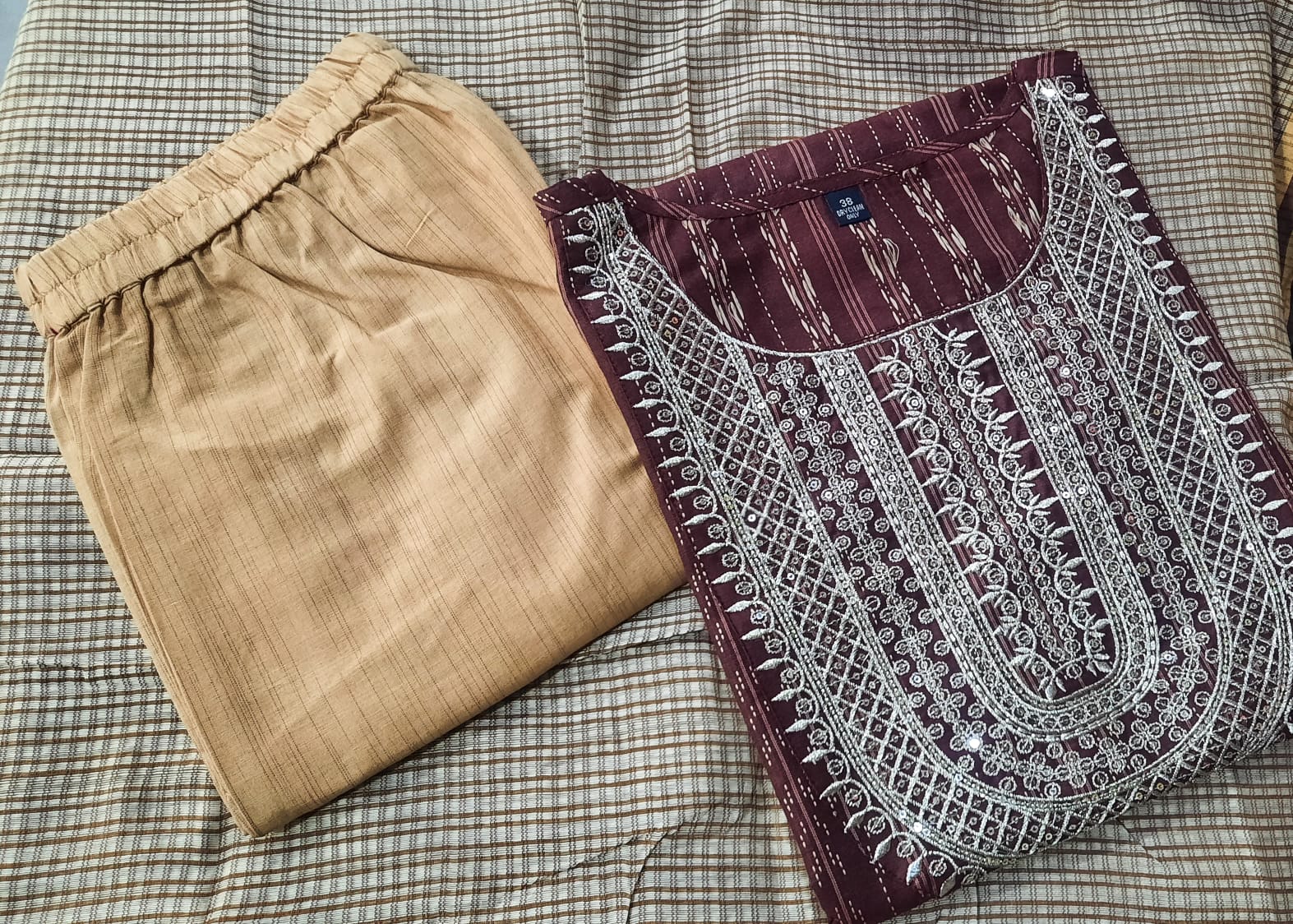 Cotton Woven Kurta with Pant