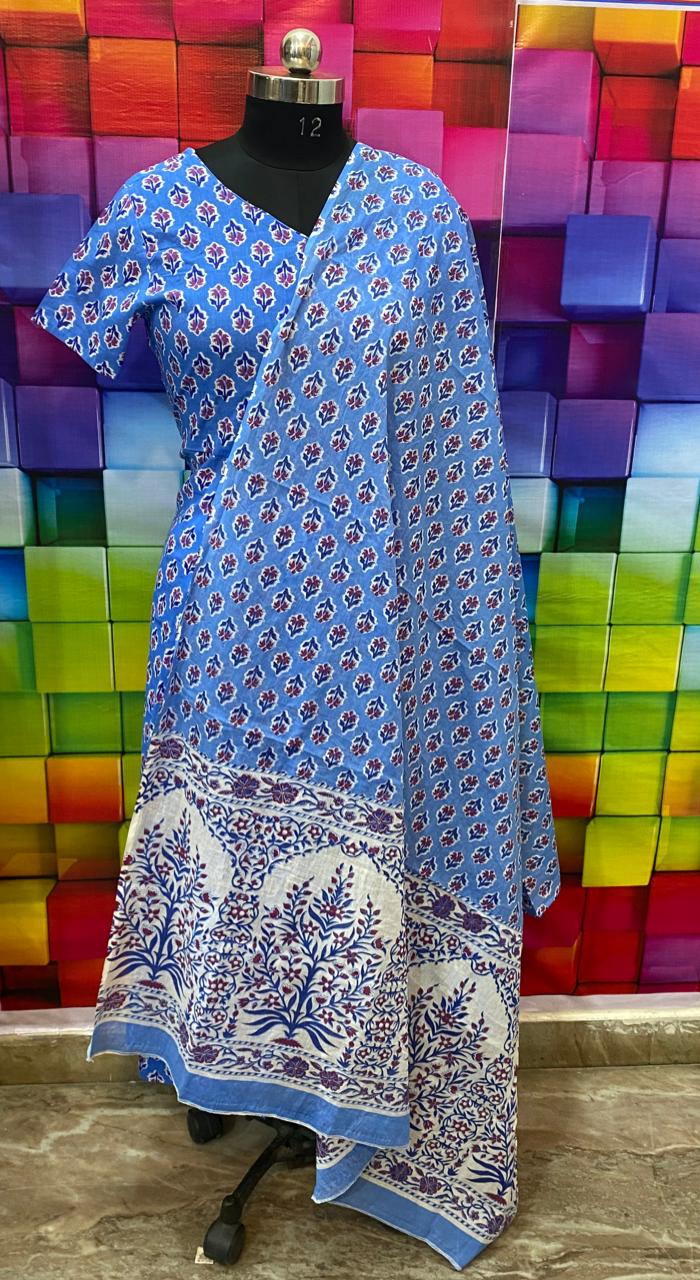 Cotton Anarkali Kurta with Pant