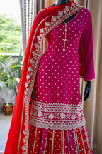 Pretty Chinnon Shirt Skirt Dupatta