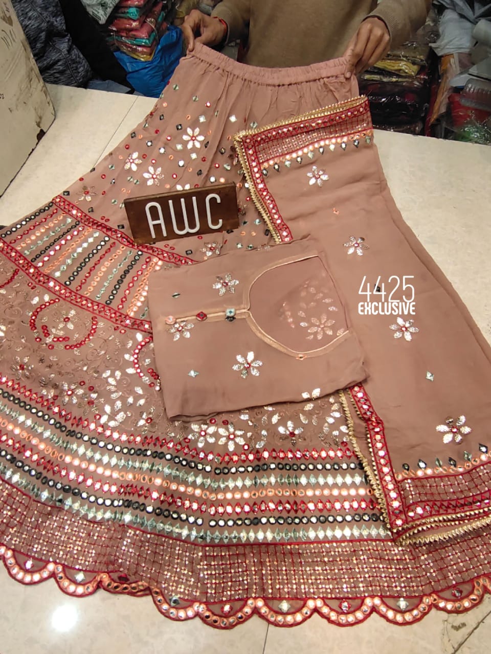 Designer Georgette Lehengas