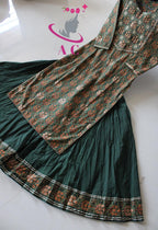 Cotton Printed Stitched Shirt with Palazzo