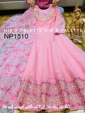 Pretty Chanderi Anarkali with swarovski and embroidery
