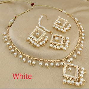 White Beads Jewelry Set