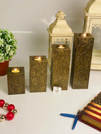 Wooden Pillar Candle Stand