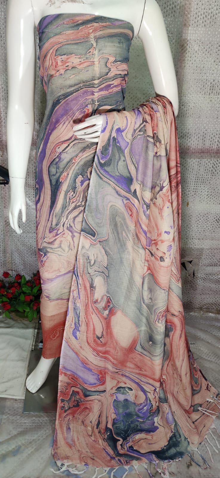 Khadi Silk Dress Material