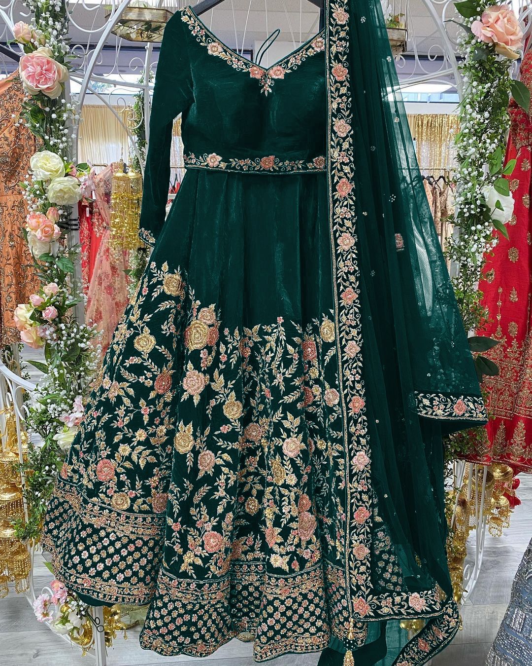 Bridal Viscose Velvet Lehenga Choli