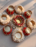 Rangoli with T light Holders