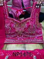 Pretty Georgette crop top with double layered skirt