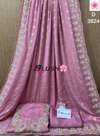 Dola Silk Suit with hand embroidery