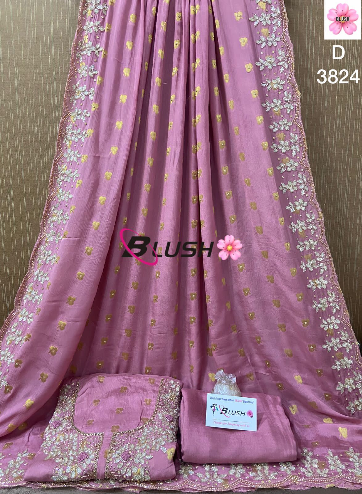 Dola Silk Suit with hand embroidery
