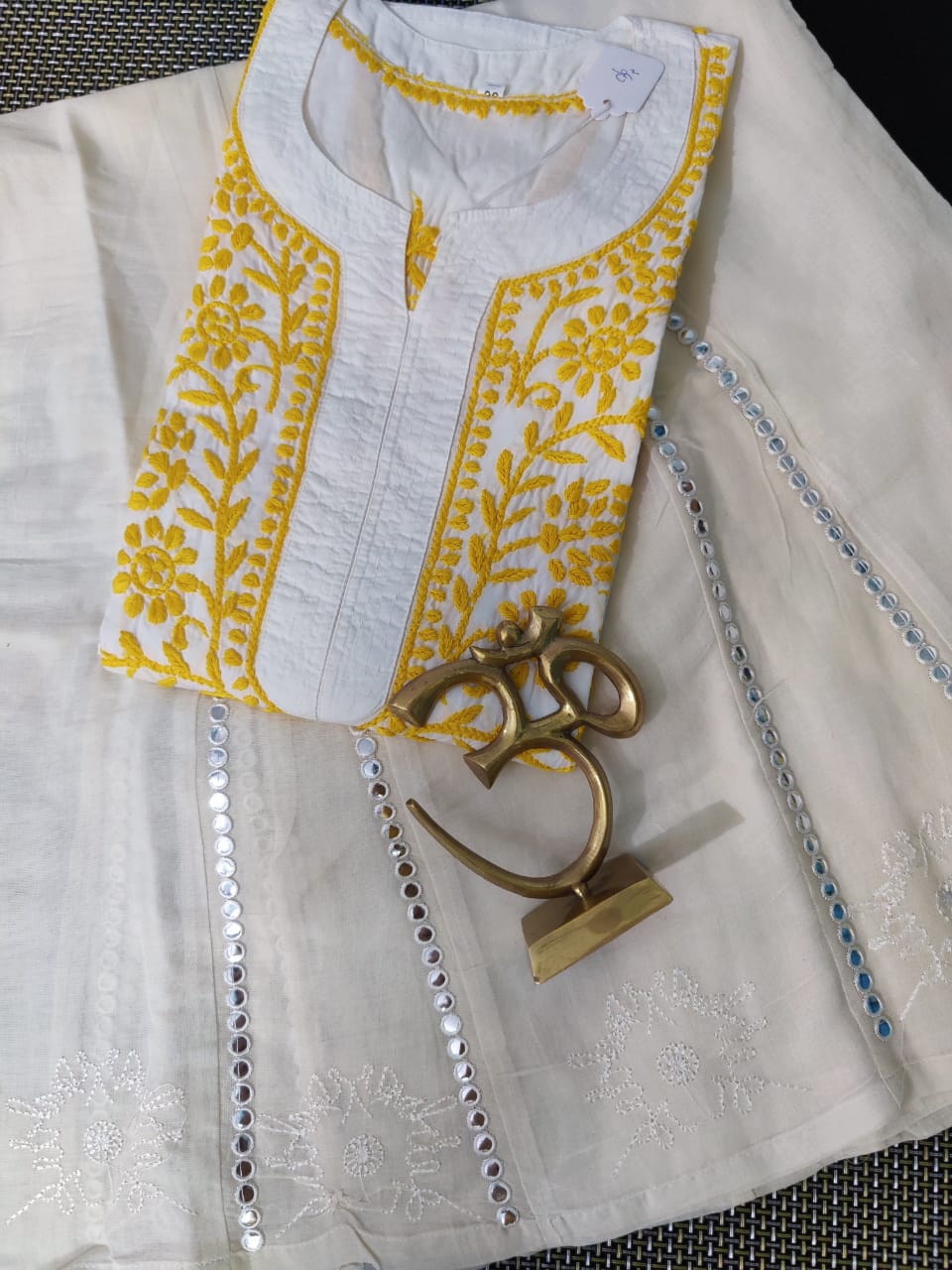 Lucknowi Embroidered Kurti with sharara