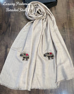 Woolen Stoles with beaded patch