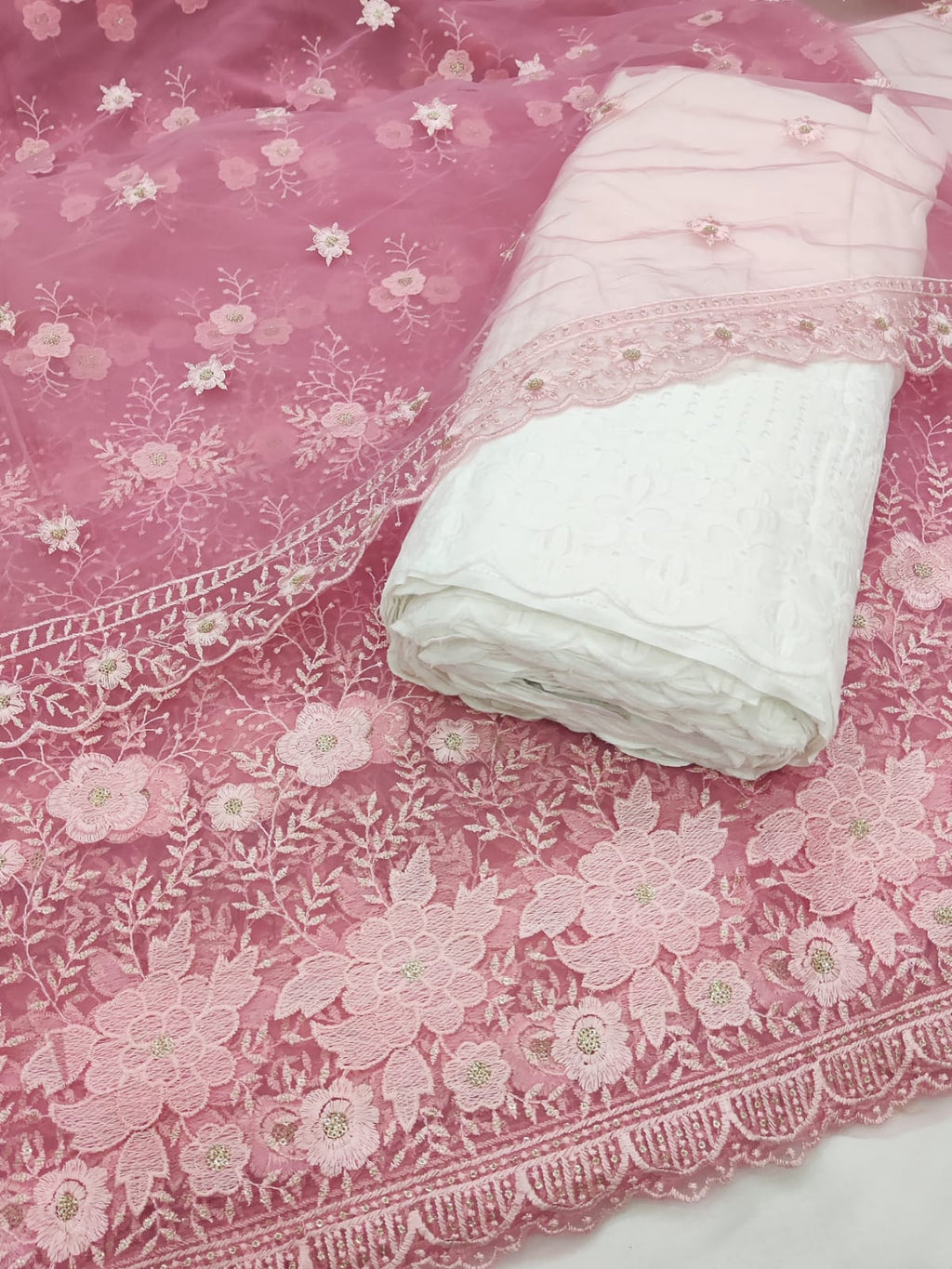Beautiful Net Chikankari Suits