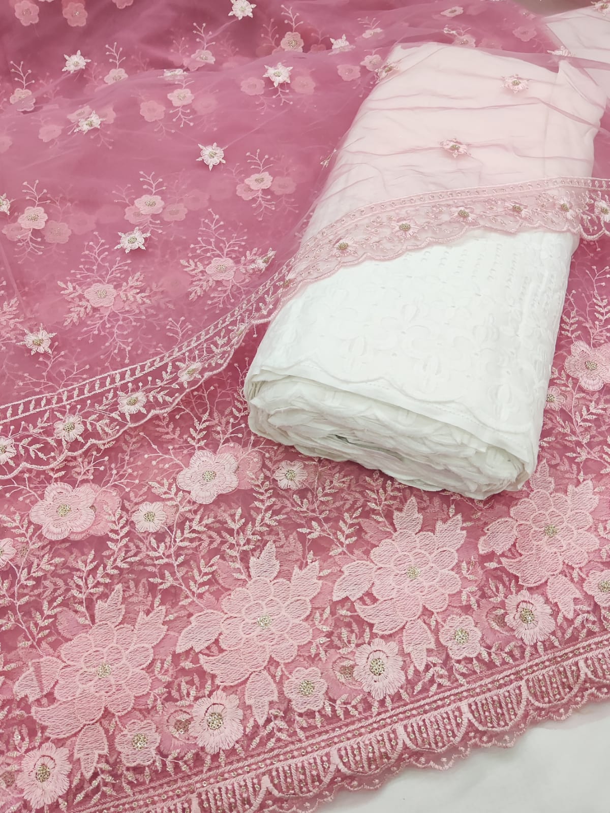 Beautiful Net Chikankari Suits