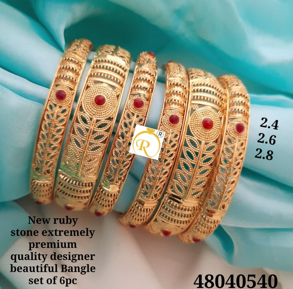 Gold Plated Bangles(6pcs)
