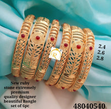 Load image into Gallery viewer, Gold Plated Bangles(6pcs)