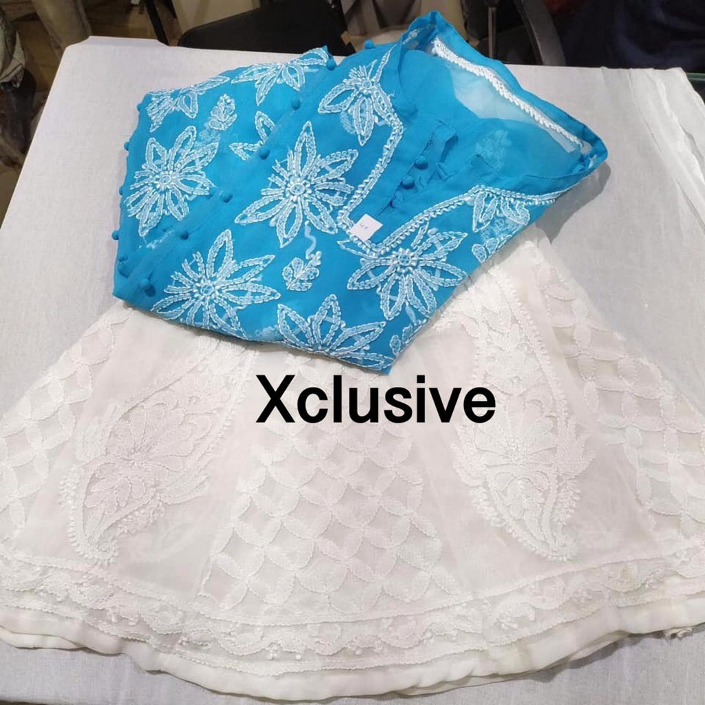 Lucknowi Kurtis with Kali Shararas