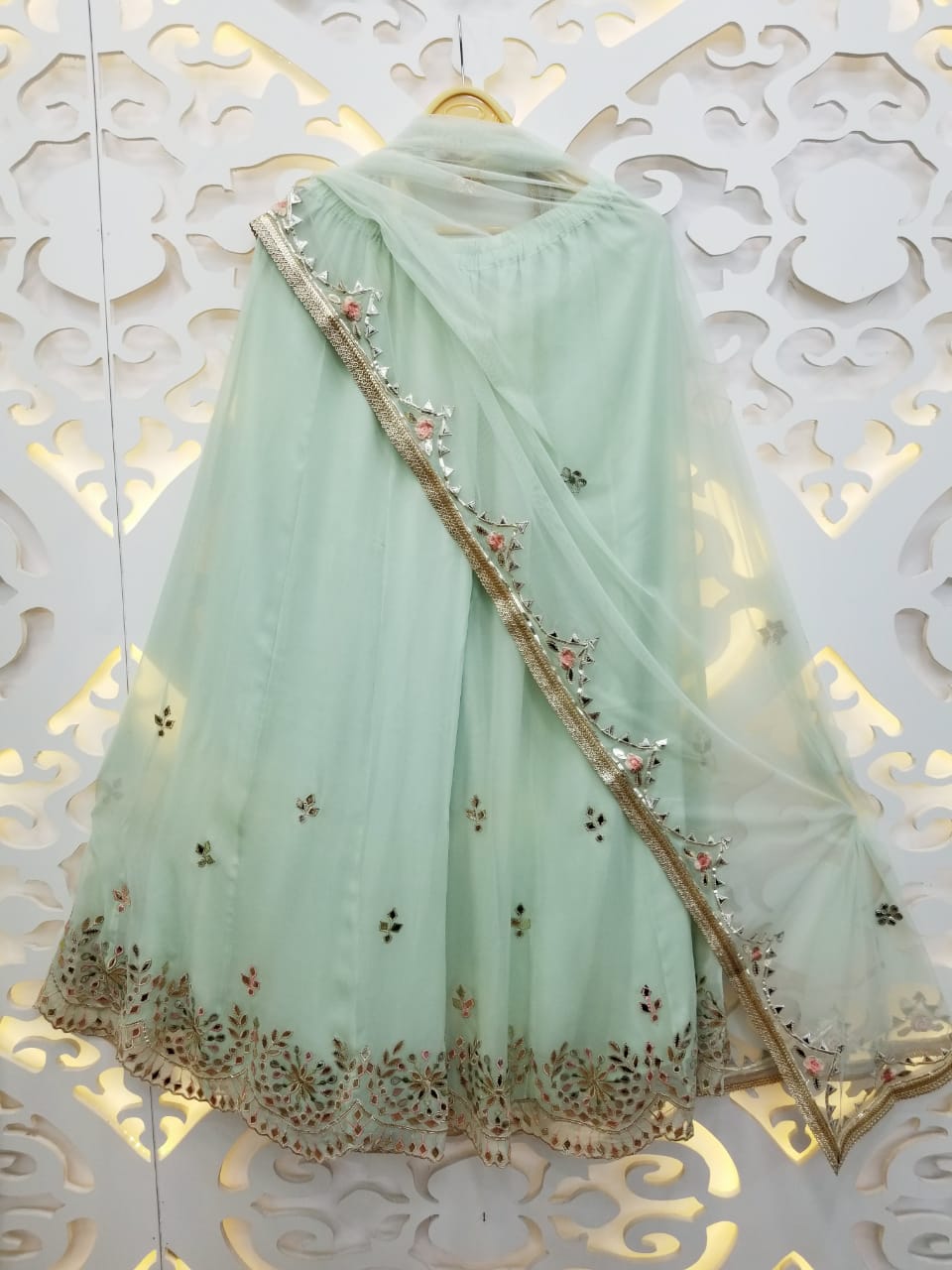 Beautiful Georgette Semi-stitched with Gota work