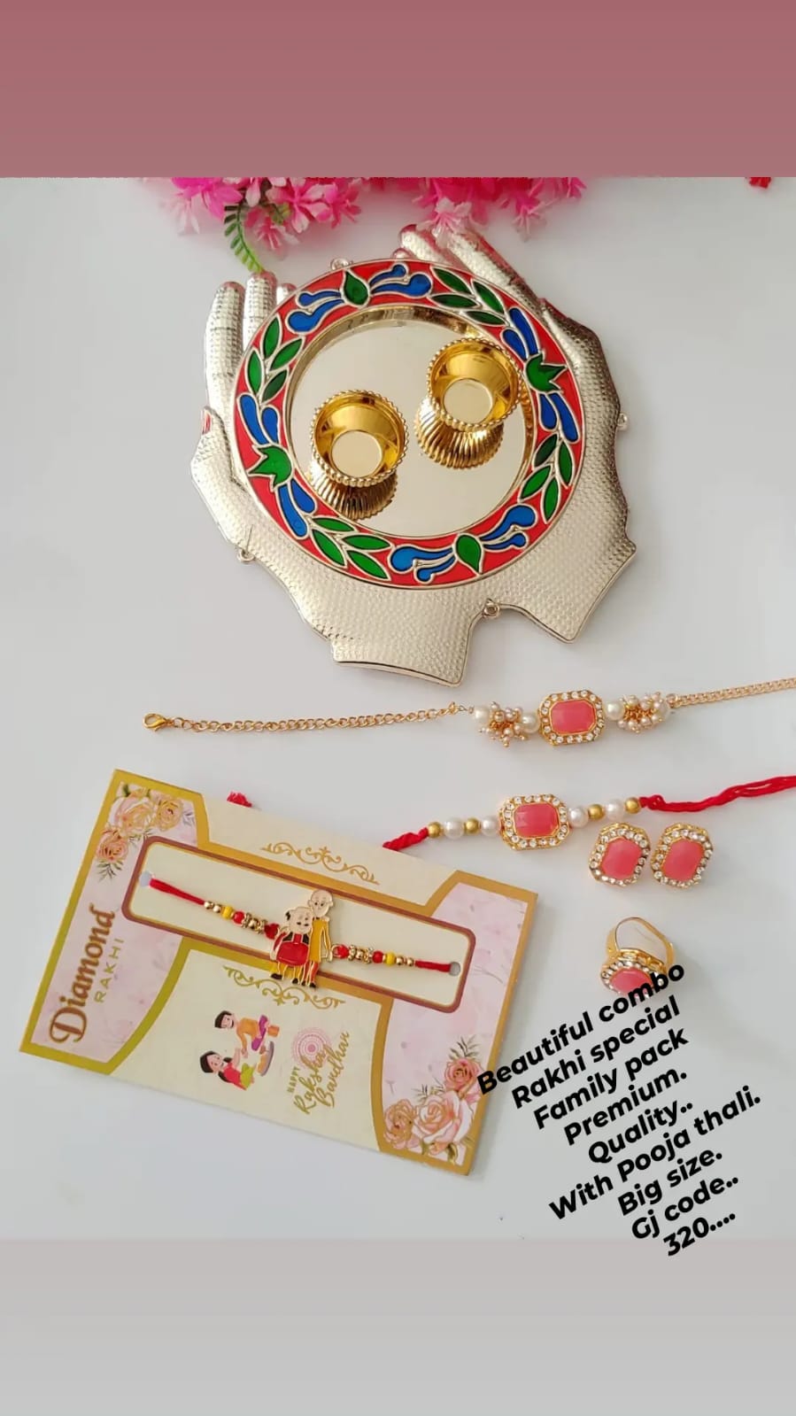 Beautiful Family Rakhi n thali