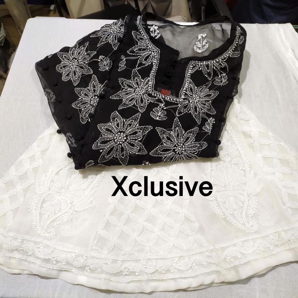 Lucknowi Kurtis with Kali Shararas