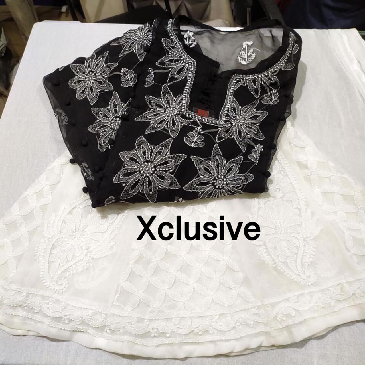 Lucknowi Kurtis with Kali Shararas