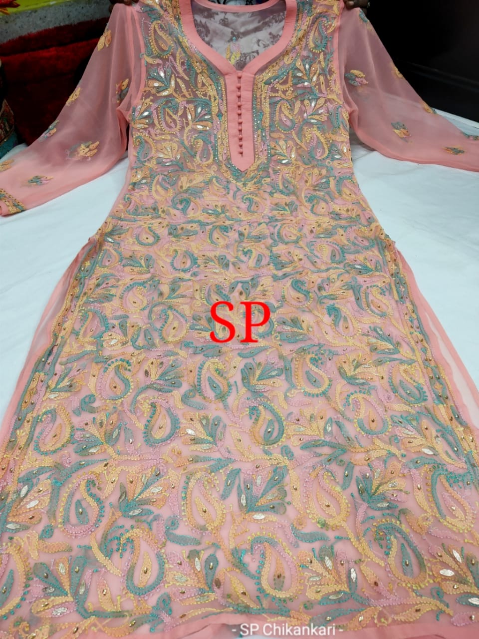 Georgette Chikankari kurti