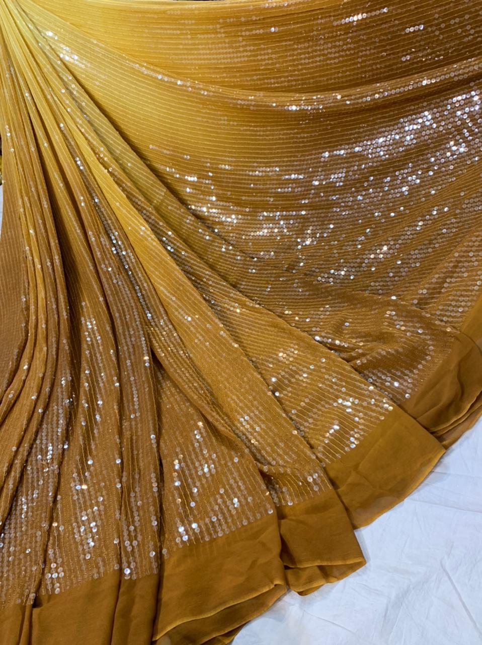 Georgette Sequinned Sarees
