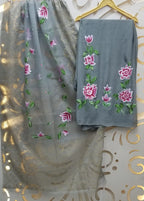 Crepe Handpainted Suit