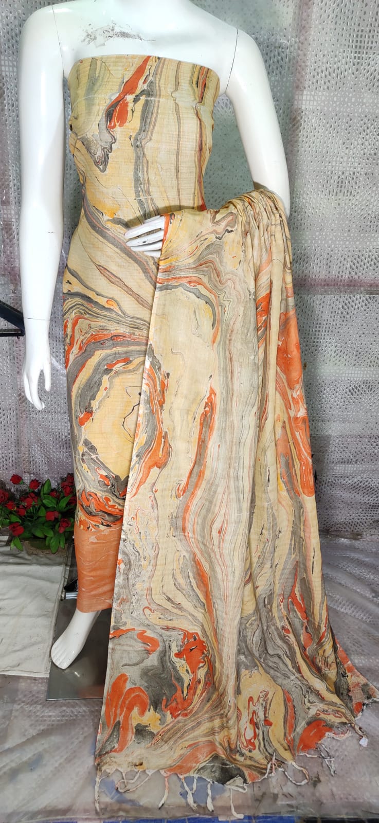 Khadi Silk Dress Material